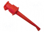 Clip-on probe | hook type | 5A | red | Contacts: beryllium copper