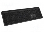 Keyboard | MEDUSA | black | USB A | wireless,US layout | with LED