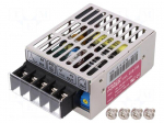 Power supply: switched-mode | modular | 15W | 15VDC | 62x51x28mm | 1A