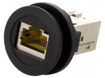 RJ45 socket | 22mm | har-port | -25&divide;70&deg;C | &Oslash;22.3mm | IP20 | Colour: black