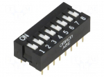 Switch: DIP-SWITCH | Poles number: 8 | ON-OFF | 0.025A/24VDC | Pos: 2