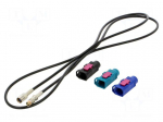Cable | 1m | Fakra female,SMB female | Car brand: universal