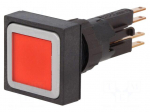 Switch: push-button | Stabl.pos: 1 | 16mm | red | filament lamp | 24VDC