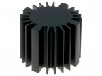 Heatsink | LED | &Oslash;: 60mm | H: 50mm | Colour: black