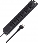 Brennenstuhl Pagarinātājs 2m 6rozetes 1,5RNF IP44 melns 1159970