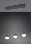 Trio Senta LED pendant 3-pc 60 cm anthracite gaismeklis R33553142 4017807697858