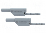 Test lead | 16A | banana plug 4mm,both sides | Urated: 1kV | Len: 0.5m