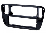 Radio mounting frame | Seat,&Scaron;koda,VW | 1 DIN | black gloss