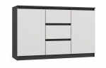 CHEST OF DRAWERS 2 DOORS 3 DRAWERS ANTHRACITE/WHITE