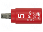 Socket: hex key-bit | insulated,socket spanner | HEX 5mm | 1/4"