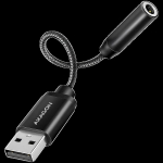 ADA-HA USB-A Hi-Res DAC audio adapter. External USB-A sound card to 3,5 mm jack, 384 kHz 32 bit DAC, stereo