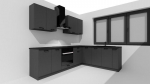 Cosmo Design ANIKA graphite/graphite 2.0/2.6 kitchen furniture set