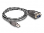 DeLOCK Adapter USB 2.0 Type-A to 1 x Serial RS-232 D-Sub 9 pin male with nuts with 3 x LED 1 m