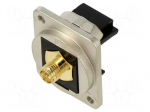 Coupler | SMA-RP socket,both sides | 50&Omega; | silver | metal | 19x24mm