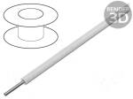 Wire | HookUp Wire | 22AWG | wire | Cu | PTFE | white | 600V | 30.5m | 100ft