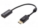 Adapter | DisplayPort plug,HDMI socket | 0.12m | black | black
