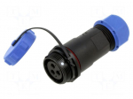 Connector: circular | plug | female | PIN: 3 | IP68 | SP21 | 7&divide;12mm | 30A