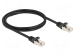 Patch cord | F/UTP | RJ50 plug,both sides | 1m | PVC | black | 26AWG