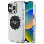 Case Guess IML Metal Colored Circle Classic Logo MagSafe for iPhone 16 Pro / black