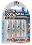 Ansmann Digital AA NiMH Rechargeable Batteries, 1.2V, 2,850mAh, 4-Pack