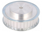 Belt pulley | AT10 | W: 25mm | whell width: 40mm | &Oslash;: 100mm | aluminium