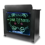 DNA Professional DJ BOOTH BK - DJ booth with illuminated RGB LED panel (black)