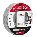 Juhtmed // Koaksiaalkaablid // Kabel  koncentryczny Maclean, Przew&oacute;d antenowy satelitarny, RG6 1.02CU+4.8FPE+CU/P+32*0.12CU+6.8PVC, 50M, MCTV-471