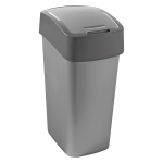 T&ouml;&ouml;riistad ja m&otilde;&otilde;teseadmed // Uued tooted t&ouml;&ouml;riistade, tarvikute kategoorias // Kosz na śmieci Curver Flip Bin, 45L, Srebrny, 186181