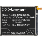 4700 mAh for Samsung EB-BG996ABU,EB-BG996ABY,GH82-24556A
