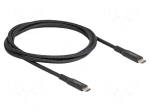 Cable | bidirectional | USB C plug,both sides | gold-plated | 1m