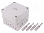 Enclosure: multipurpose | X: 94mm | Y: 94mm | Z: 81mm | TK PC | grey | IP66