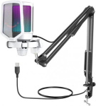 Headphone with microphone FIFINE  AmpliGame A6T RGB White