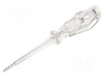 Voltage tester | insulated | slot | 3,0x0,5mm | 70mm | 250VAC