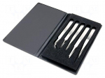 Kit: tweezers | Pcs: 5 | SMD | Package: case