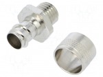 Straight terminal connector | Thread: metric,outside | brass | IP54