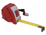 Measuring tape | L: 3m | Width: 19mm | Enclos.mat: ABS,rubber