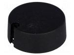 Knob | with pointer | plastic | &Oslash;shaft: 4mm | &Oslash;40x16mm | black