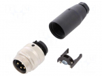 Plug | 7/8" | male | PIN: 4 | straight | threaded joint,external thread