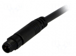 Connector: M8 | 1m | male | PIN: 3 | straight | plug | 3A | IP67 | 60V