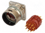 Connector: M23 | socket | PIN: 12 | male | soldering | straight | 7A | IP68