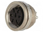 Connector: M16 | socket | female | soldering | PIN: 7 | 5A | 300V | IP40