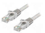Patch cord | U/UTP | 6 | stranded | CCA | PVC | grey | 10m