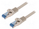 Patch cord | S/FTP | 6a | stranded | Cu | LSZH | grey | 2m | 26AWG