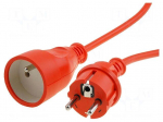 Extension lead | Sockets: 1 | PVC | orange | 3x1,5mm2 | 15m | 16A