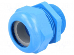 Cable gland | with long thread | M50 | 1,5 | IP68 | Mat: polyamide | blue