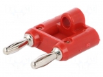 Stackable safety shunt | 15A | 5kV | red | non-insulated | 39.37mm