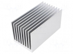 Heatsink: extruded | grilled | natural | L: 150mm | W: 80mm | H: 80mm