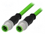 Cable: for sensors/automation | PIN: 4 | M12-M12 | D code-Ethernet