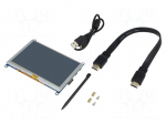Display: TFT | 5" | 800x480 | Illumin: LED | 121x89.55mm | 3.3&divide;5VDC
