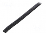 Hole and edge shield | PVC | L: 10m | black | H: 8mm | W: 5.5mm